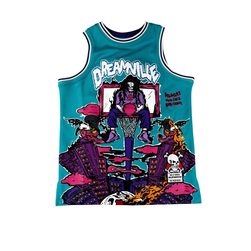 Brand X Dreamville J Cole 15 Basketball Jersey Teal Youth Size Medium New